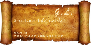 Greilach László névjegykártya